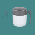 Classic Insulated Coffee Mug – Grey & White
