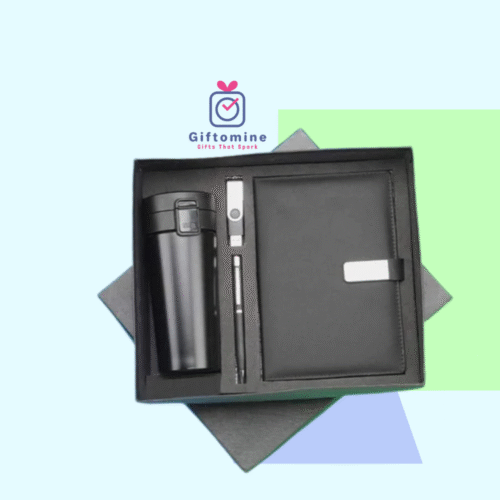 4-in-1 Gift Set – Clip Diary, Metal Pen, Coffee Mug & 16GB Pen-drive