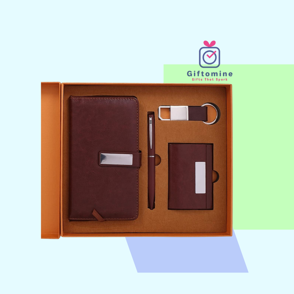 Company Culture Presentation (1000 x 1000 px) (13) 4-in-1 Gift Set – Handy Diary, Card Holder, Keychain & Metal Pen - Image 1