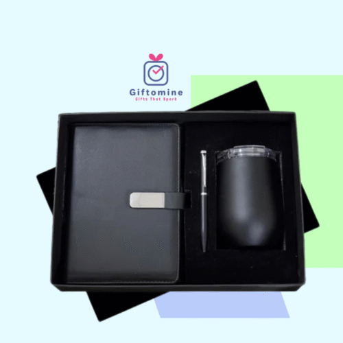 Deluxe 3-in-1 Gift Set – Premium Clip Diary, Metal Pen & Insulated Tumbler