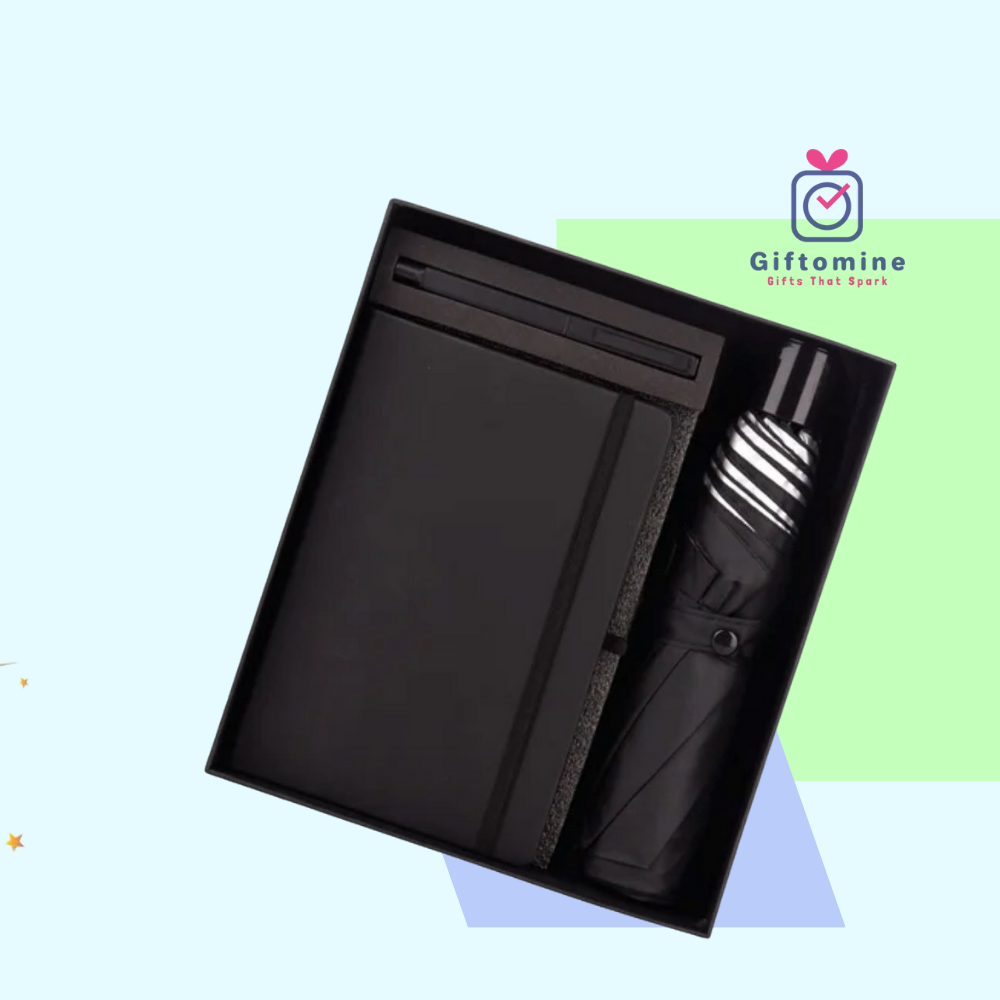 Company Culture Presentation (1000 x 1000 px) (37) Premium 3-in-1 Gift Set – Diary, Metal Pen & Umbrella - Image 1