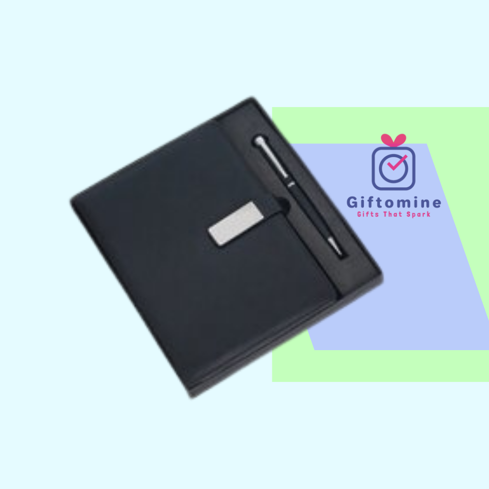 Company Culture Presentation (1000 x 1000 px) Premium 2-in-1 Gift Set – Diary and metal Pen - Image 1